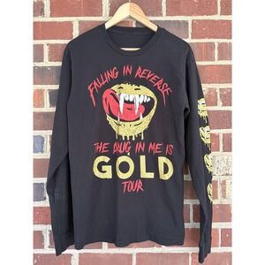 Falling In Reverse Drug In Me Tour Shirt Mens Medium Black Long Sleeve Music